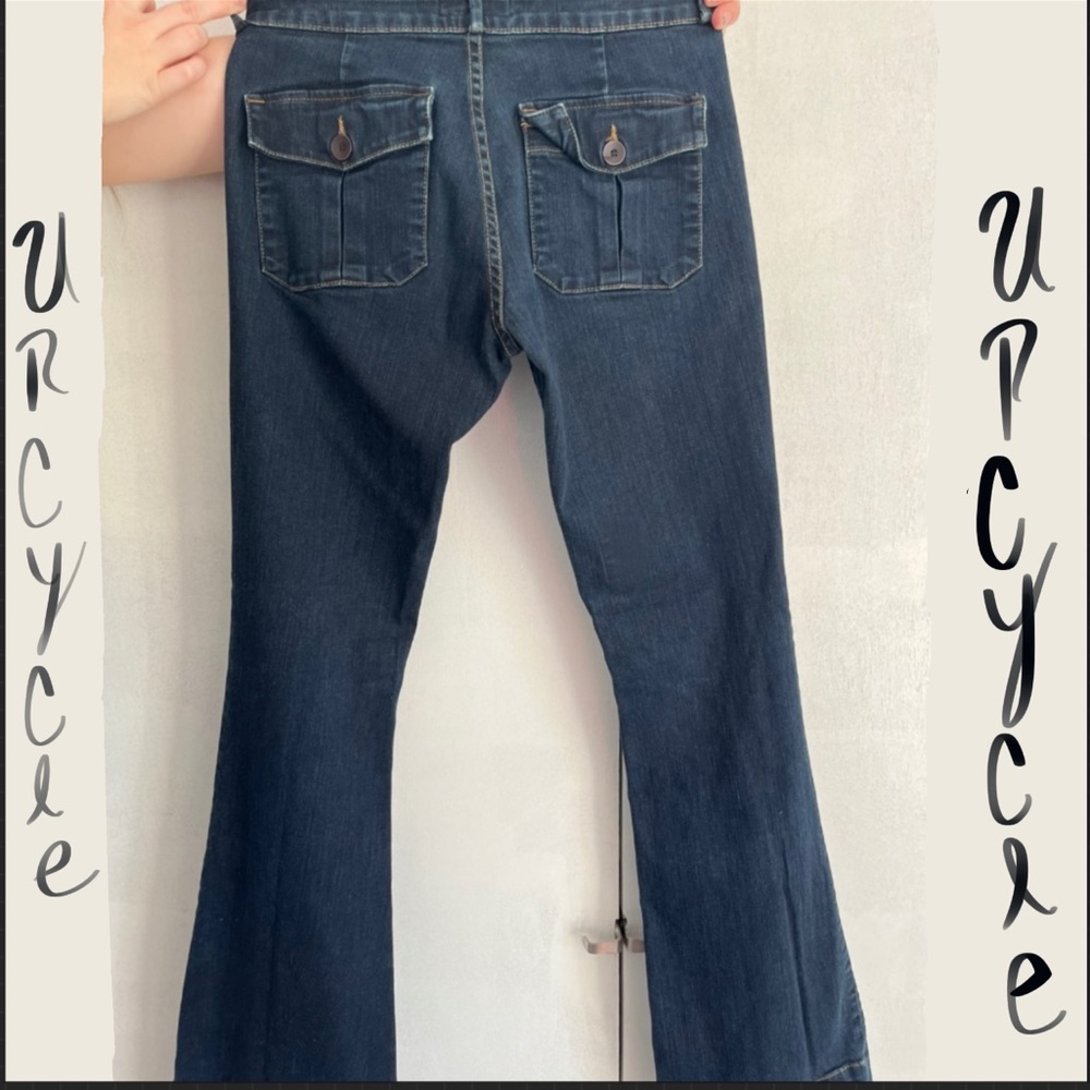 DAVID KHAN JEANS. SIZE 27. COLOR- BLUE. BOOT CUT